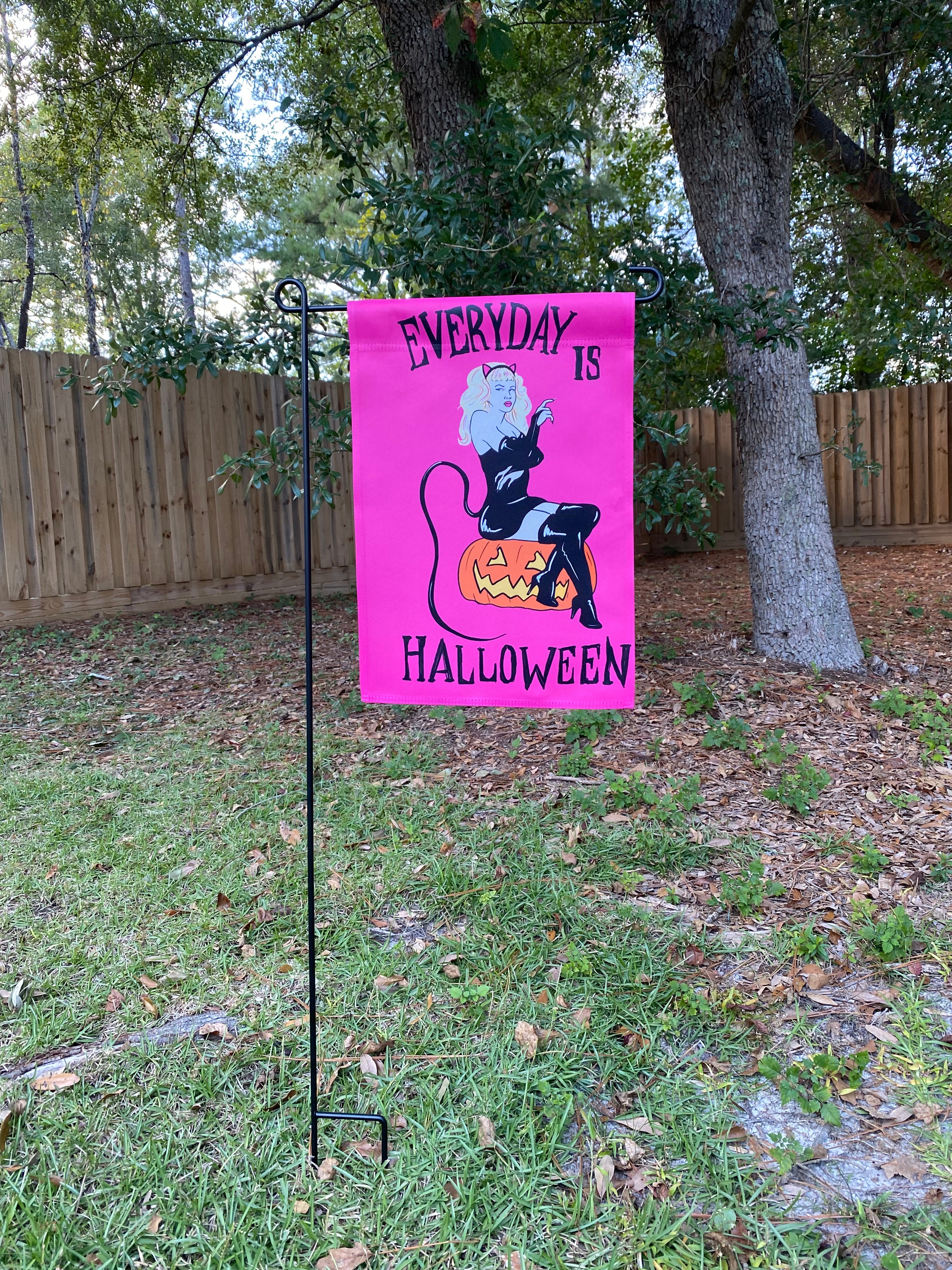 Everyday is Halloween- Pussycat- Garden Flag. Limited stock!