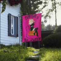 Everyday is Halloween- Pussycat- Garden Flag. Limited stock!